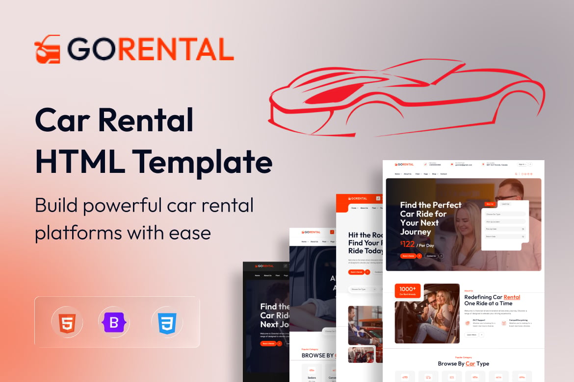 GoRental - Template Website Sewa Mobil yang Modern dan Fungsional