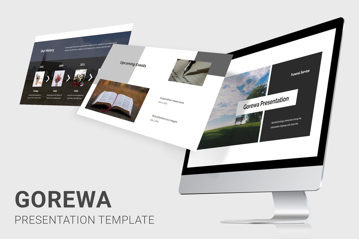 Gorewa - Template PowerPoint Layanan Pemakaman yang Elegan dan Profesional