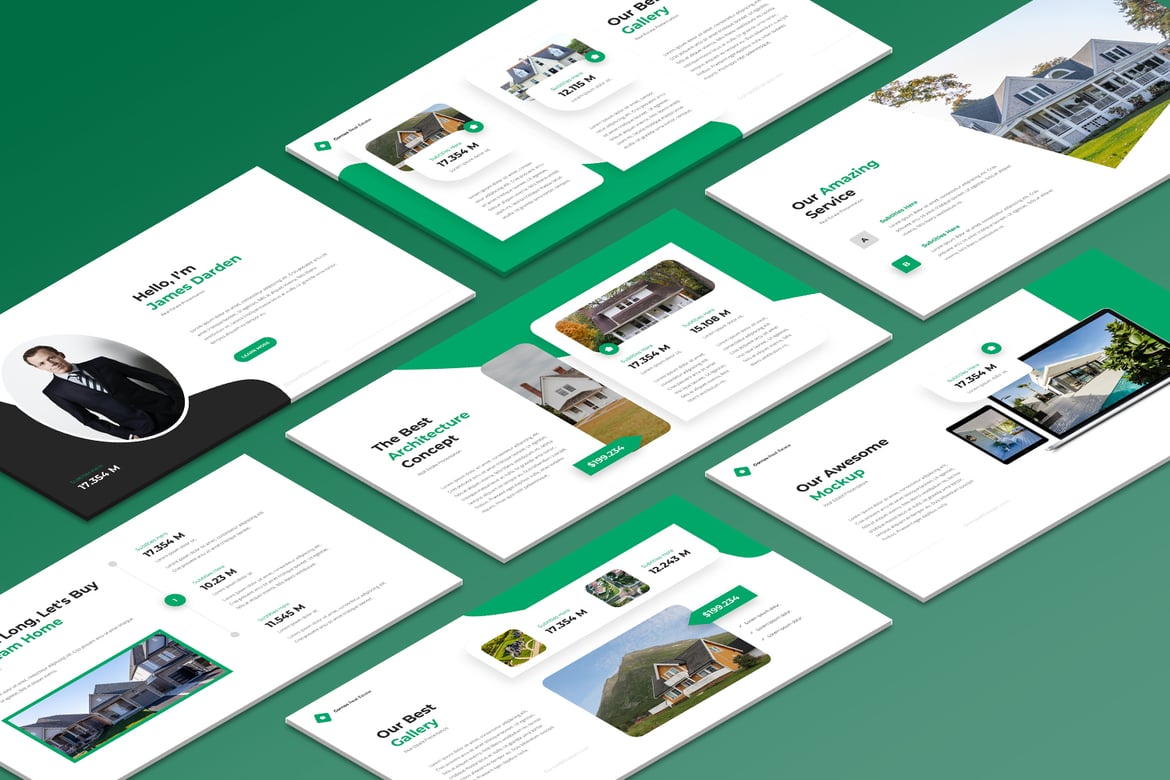 Gornas - Template Powerpoint Real Estate Menarik dan Profesional