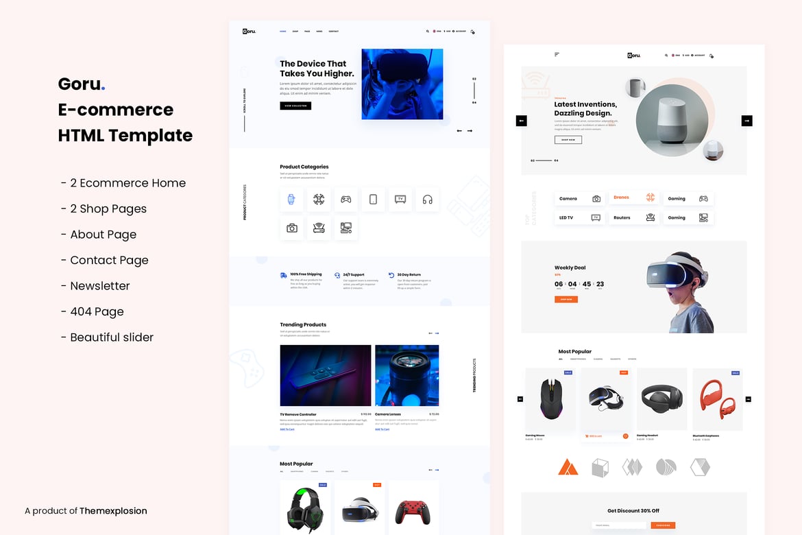 Template Website E-commerce Goru untuk Toko Elektronik