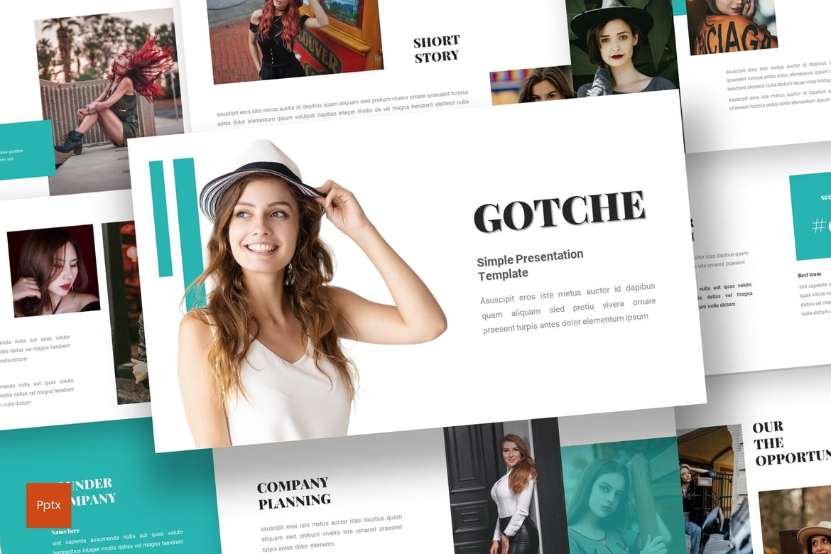 Gotche - Template Presentasi Powerpoint Minimalis dan Kreatif