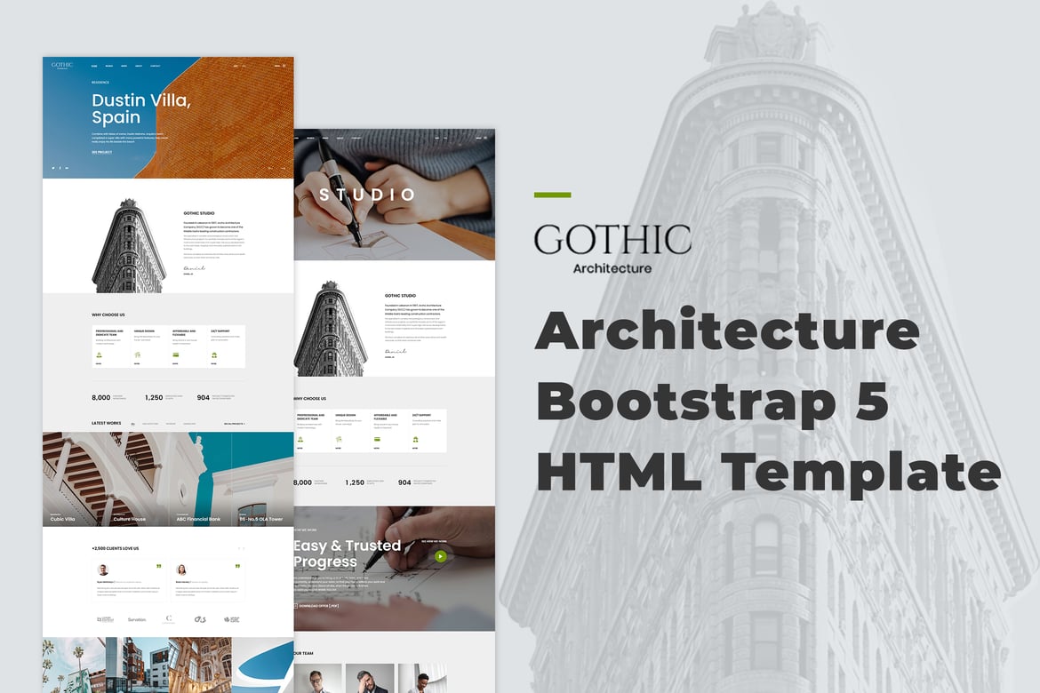 Template Website Arsitektur Gothic - Desain Bootstrap5 yang Menawan