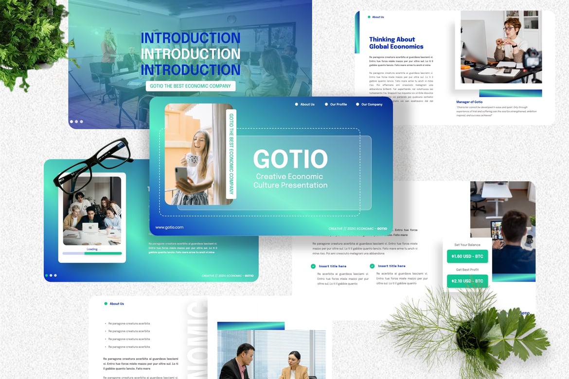 Gotio - Template Presentasi Kreatif untuk Ekonomi dan Budaya