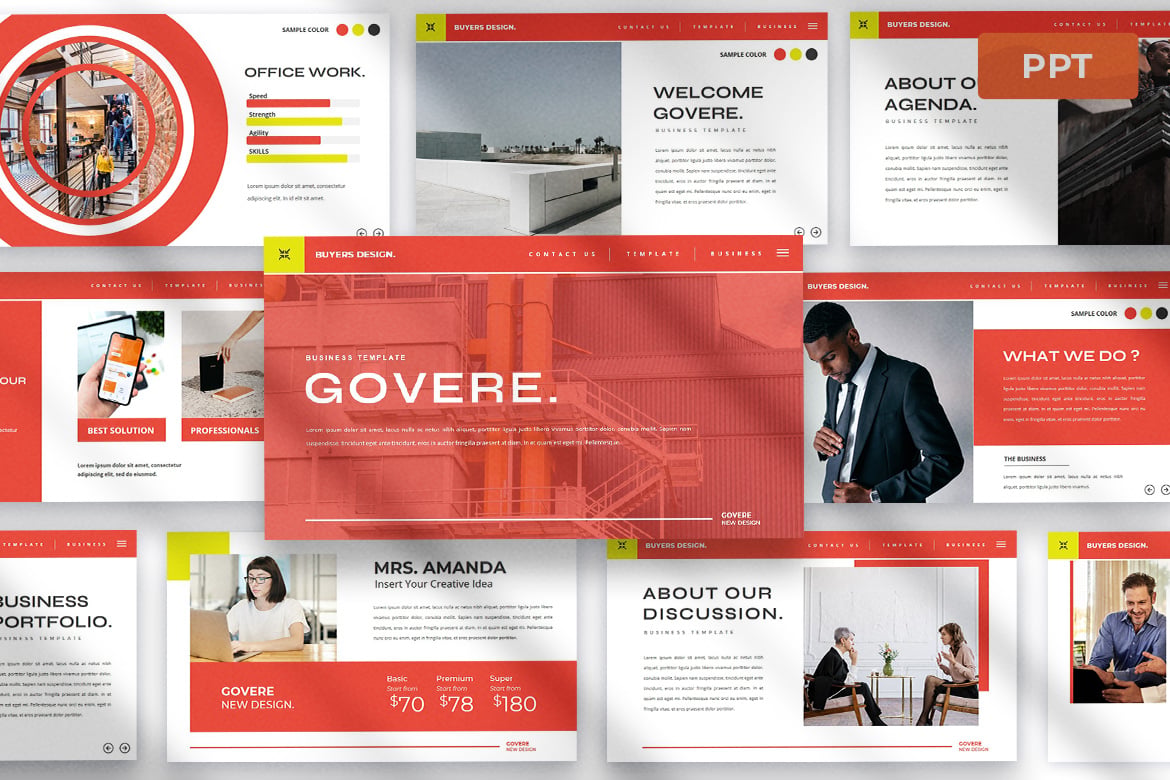 Govere - Template Presentasi PowerPoint Modern dan Elegan