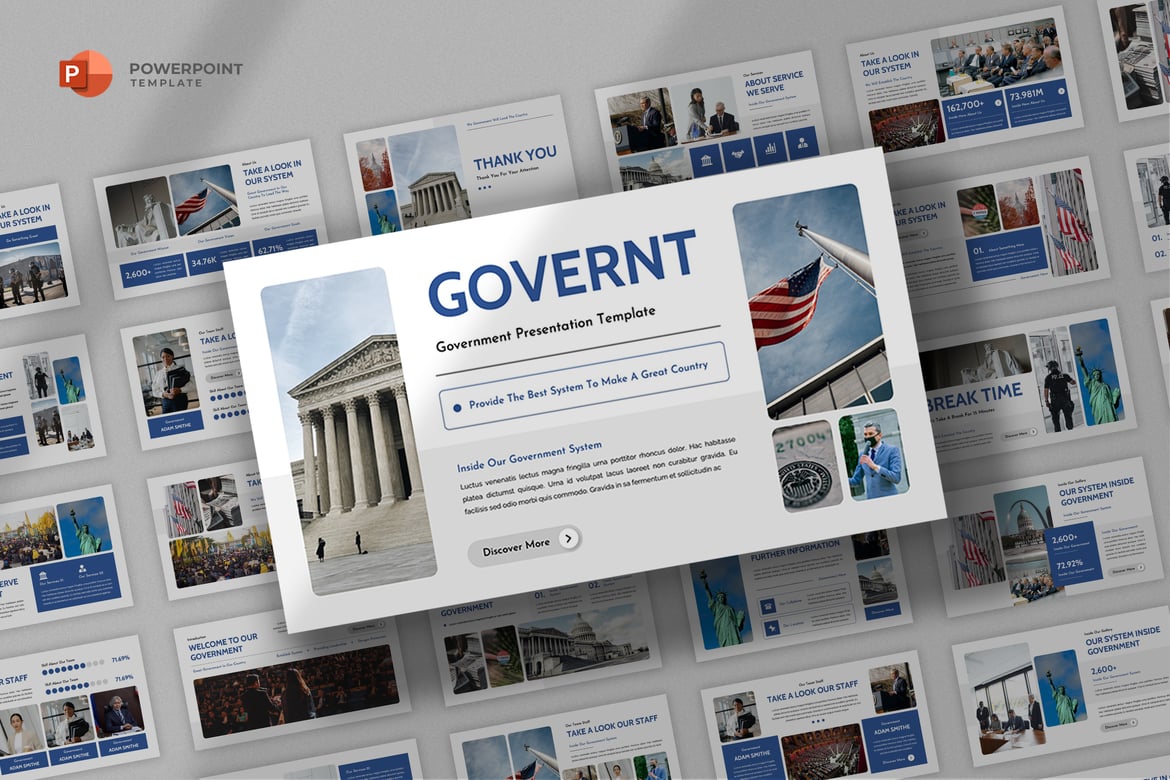 Template Powerpoint Institusi Pemerintah yang Profesional dan Menarik