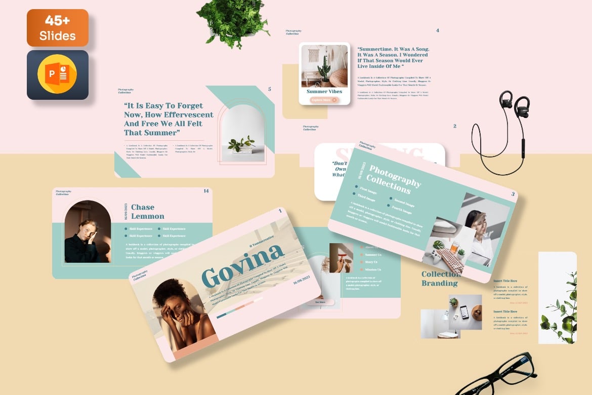 Govina - Template Presentasi PowerPoint Fotografi yang Menawan