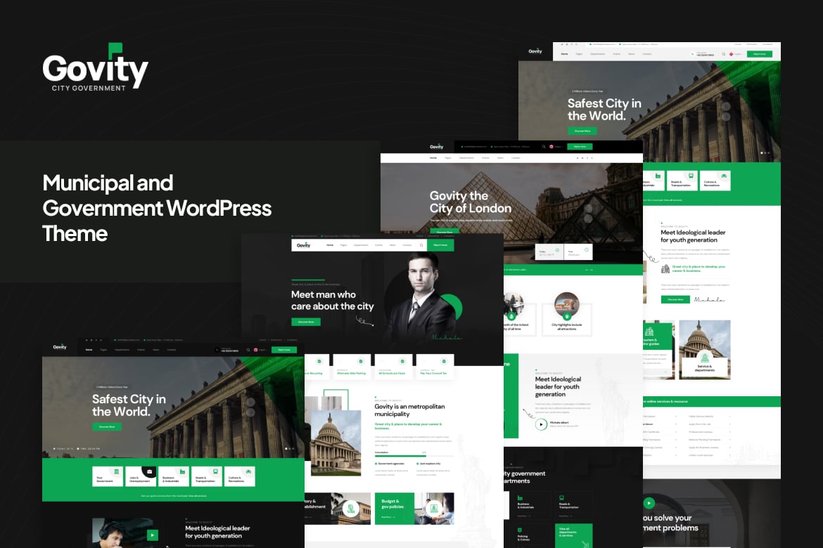 Govity - Tema WordPress Modern untuk Pemerintah dan Pemerintahan