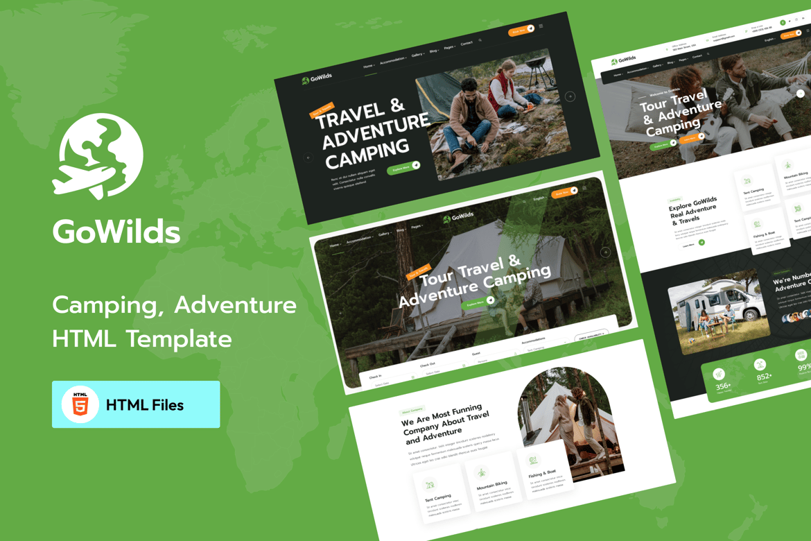 Gowilds - Template Website Booking Perjalanan dan Tur yang Modern