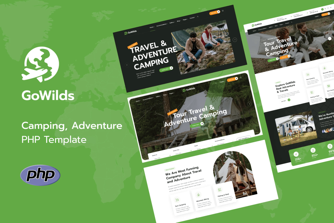 Gowilds - Template Website Booking Perjalanan dan Tur yang Modern