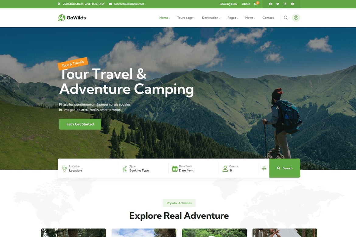 Gowilds - Tema WordPress untuk Pemesanan Wisata dan Tour