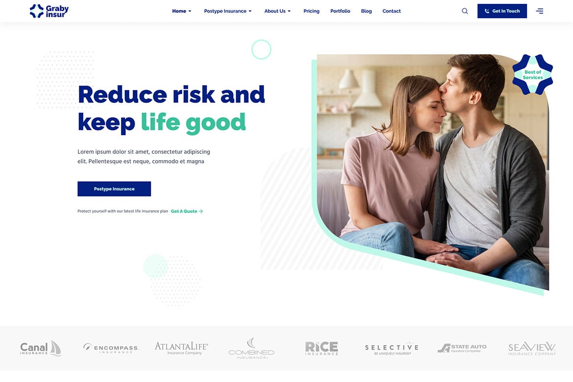 Grabyinsur - Template Website Asuransi Profesional