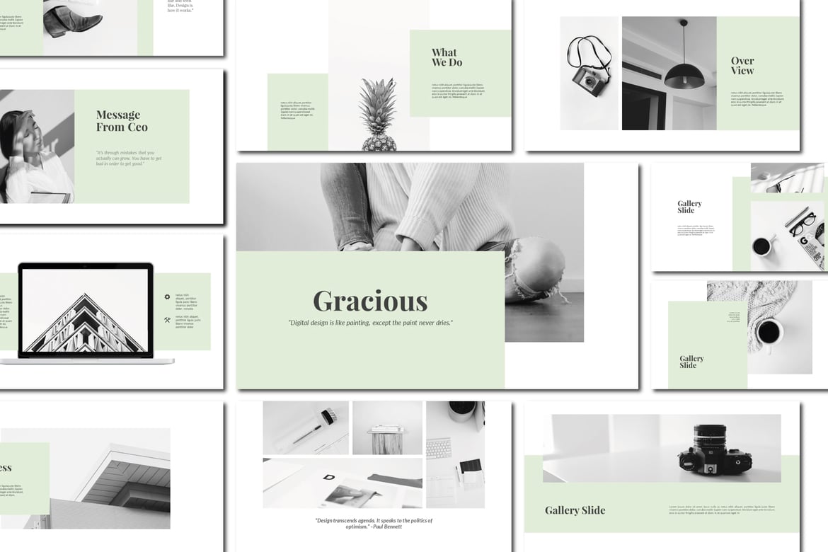 Template Powerpoint Gracious - Desain Minimalis untuk Presentasi Profesional