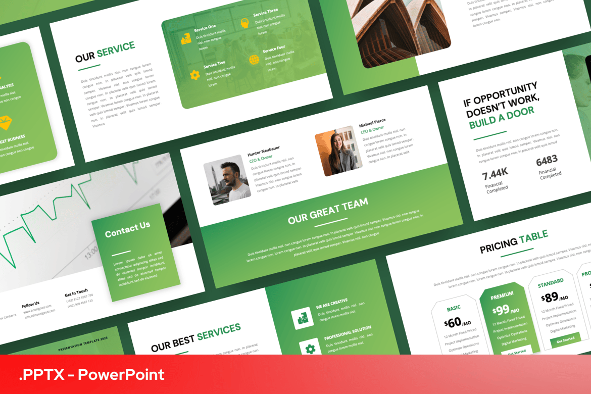 Template Presentasi PowerPoint Gradient untuk Perusahaan