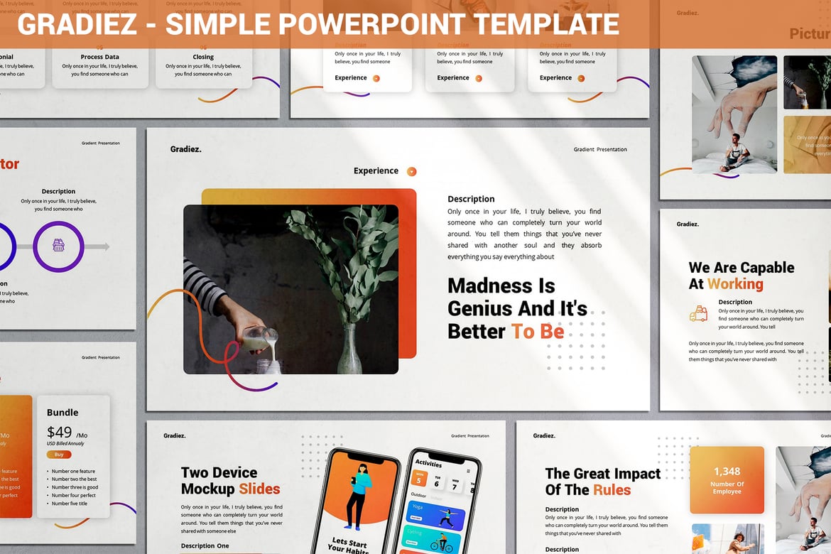 Gradiez - Template Powerpoint Modern dan Abstrak