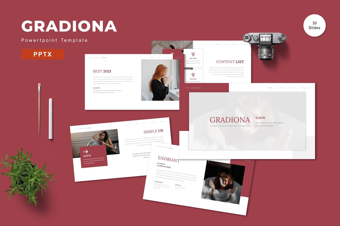 Gradiona - Template Powerpoint Menarik untuk Presentasi Profesional