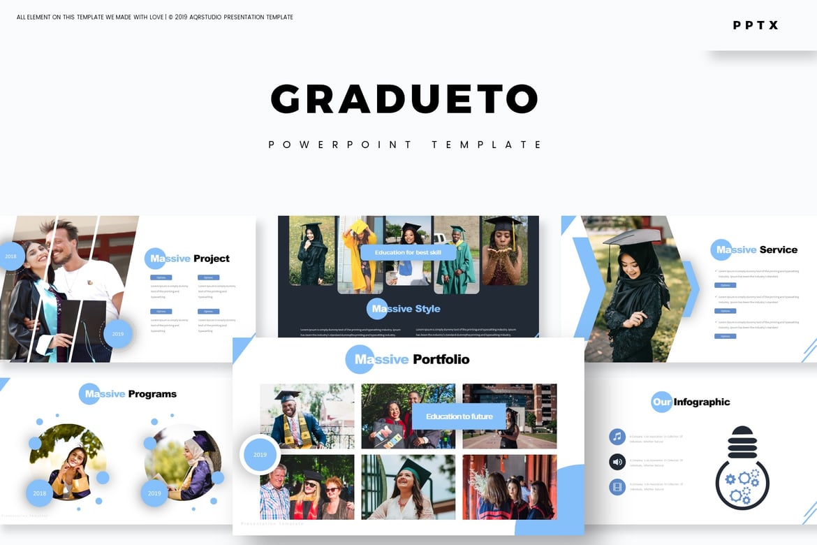 Template PowerPoint Gradueto - Solusi Presentasi Profesional