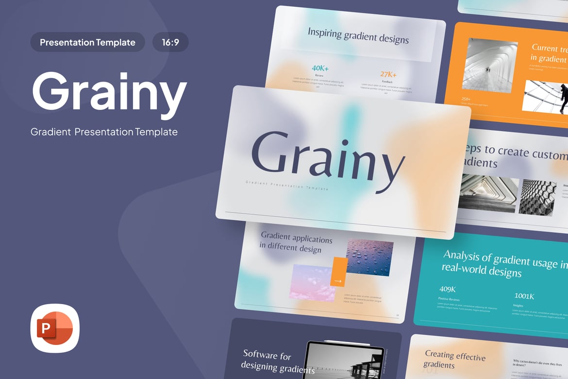 Template Presentasi Grainy Gradient - PowerPoint yang Menarik