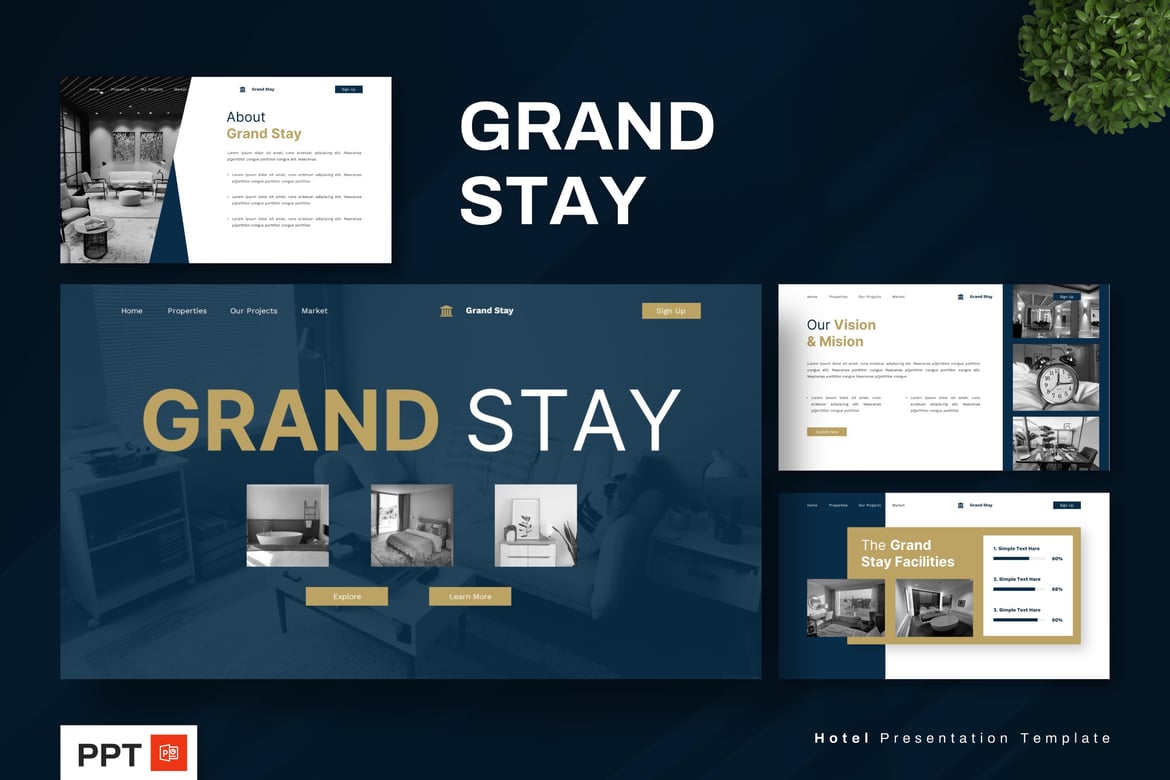 Template Presentasi Hotel Mewah - Grand Stay