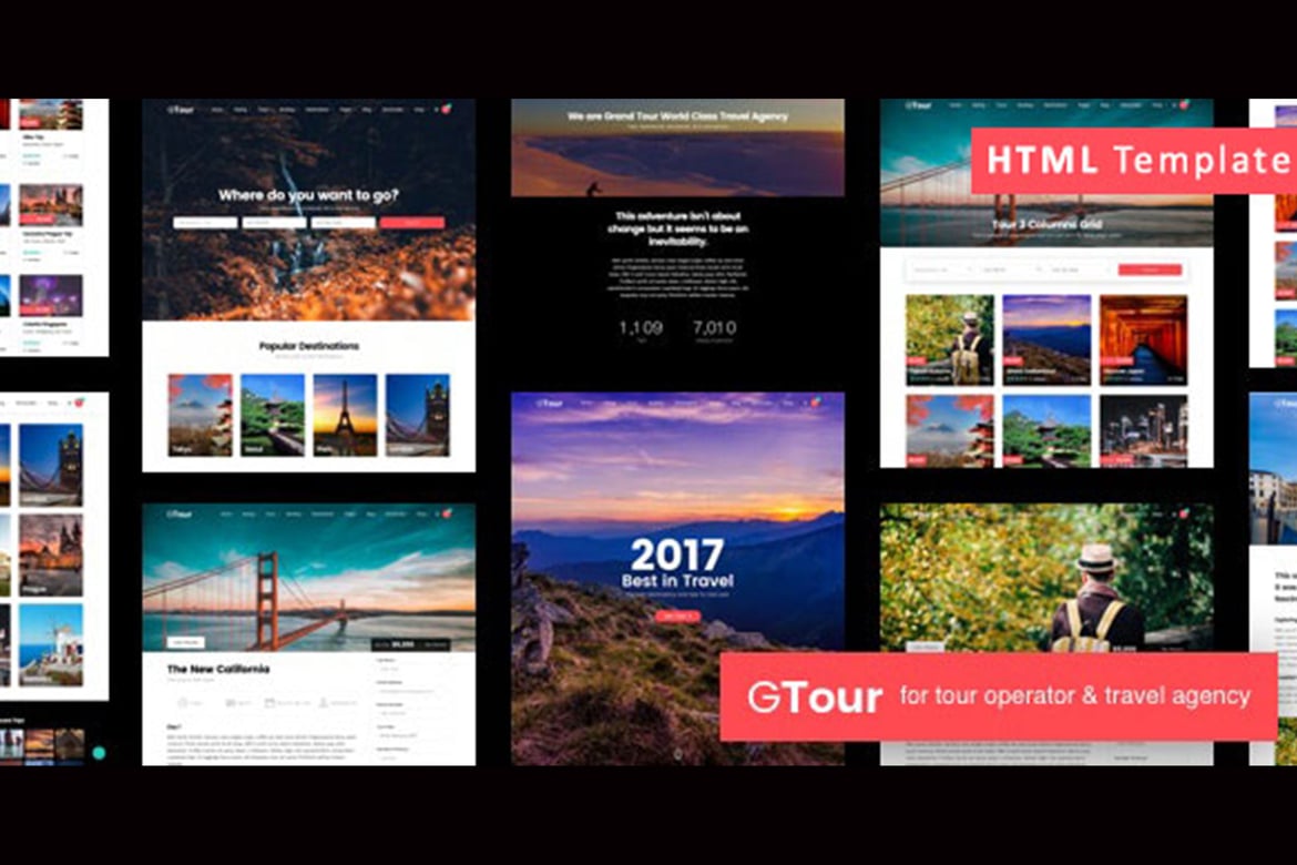 Template Website Grand Tour | Solusi Travel Agency Modern