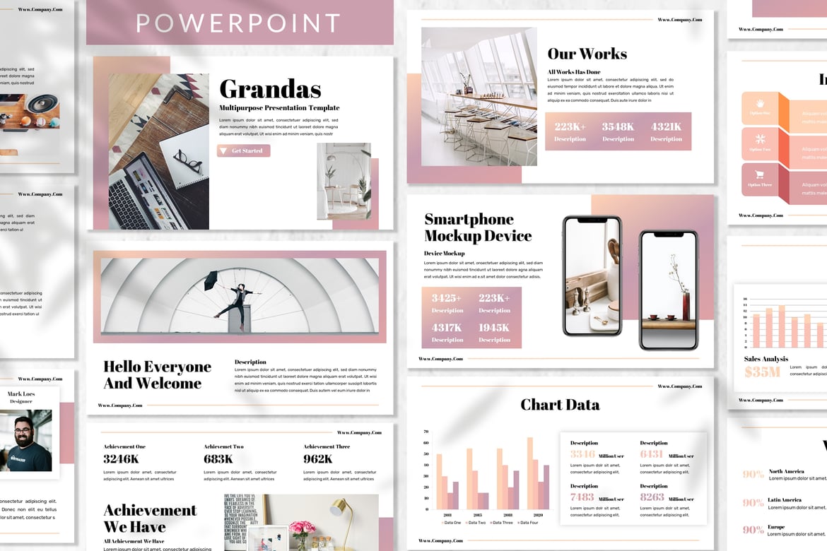 Template PowerPoint Grandas - Solusi Presentasi Bisnis yang Menarik