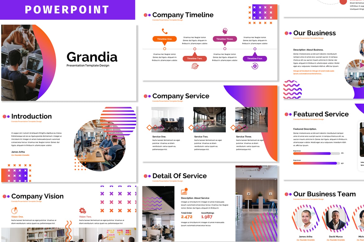Grandia - Template Powerpoint Profesional untuk Presentasi Bisnis