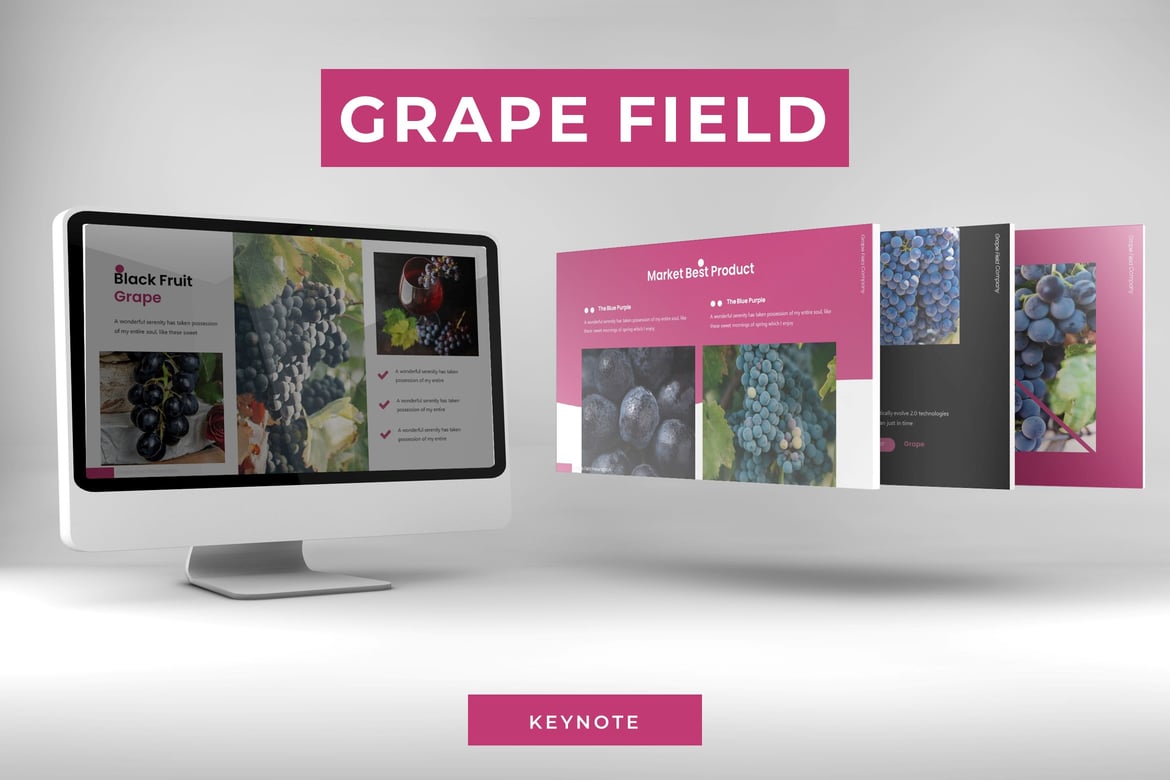 Template Presentasi Grape Field - Solusi Kreatif untuk PowerPoint Anda