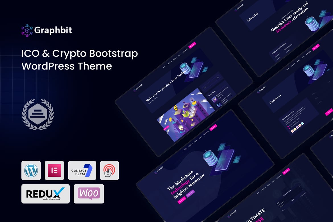 Graphbit - Tema WordPress untuk ICO & Cryptocurrency yang Menarik