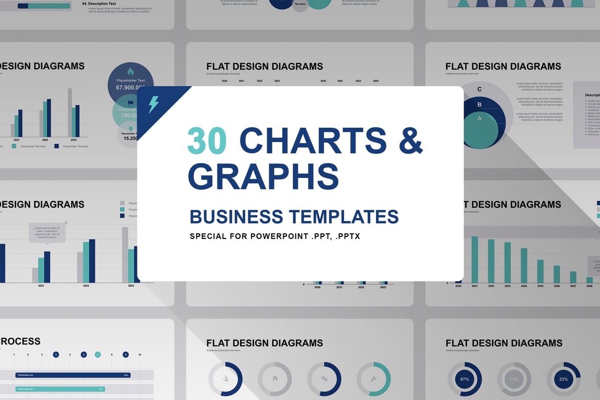 Template Presentasi Profesional: Grafik dan Diagram untuk PowerPoint