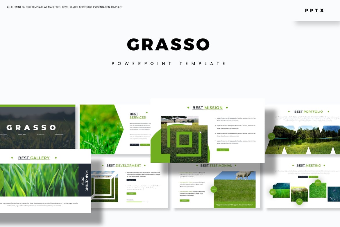 Grasso - Template PowerPoint Serbaguna dan Menarik