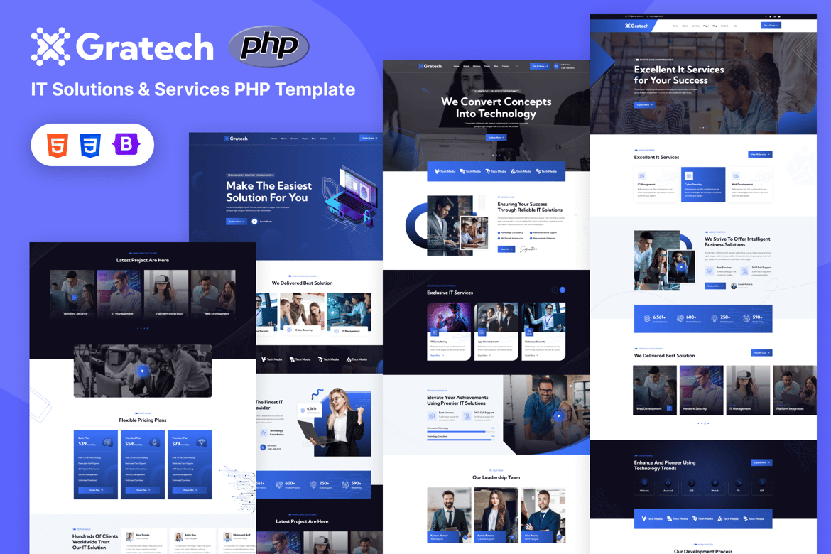 Gratech - Template Website PHP untuk Layanan IT dan Teknologi