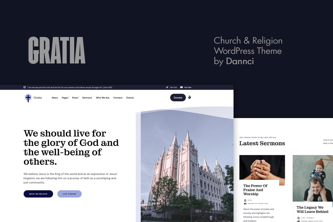 Gratia - Tema WordPress untuk Gereja dan Agama yang Menawan