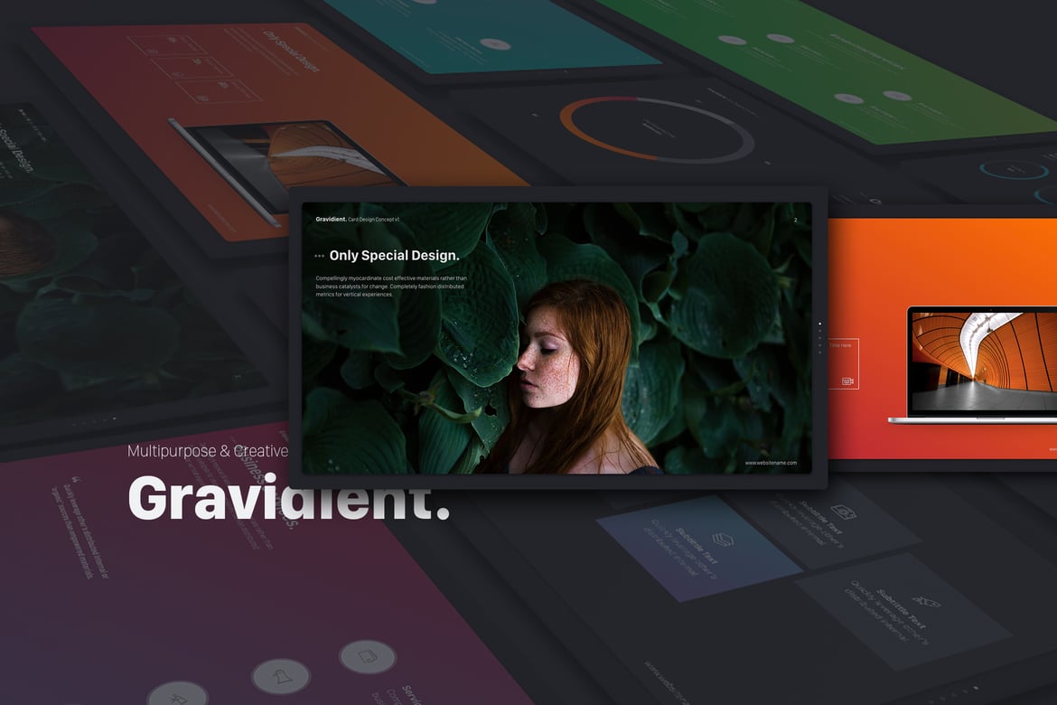 Template Presentasi Kreatif GRAVIDIENT untuk PowerPoint