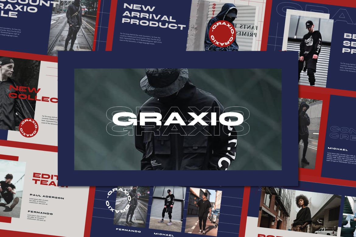Template Powerpoint Graxio Urban yang Menarik dan Modern