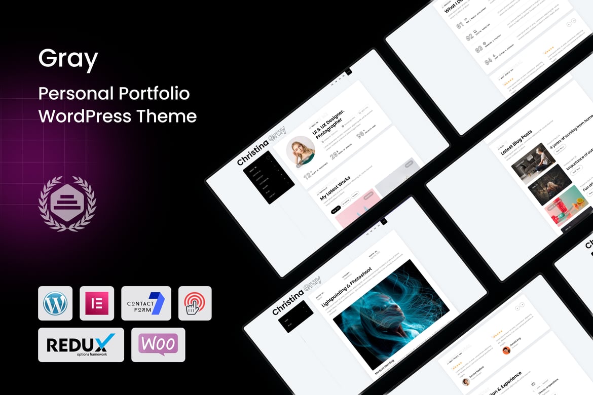 Tema WordPress Gray - Portofolio Pribadi yang Modern dan Responsif