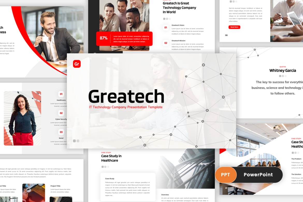 Greatech - Template PowerPoint IT & Teknologi yang Menarik