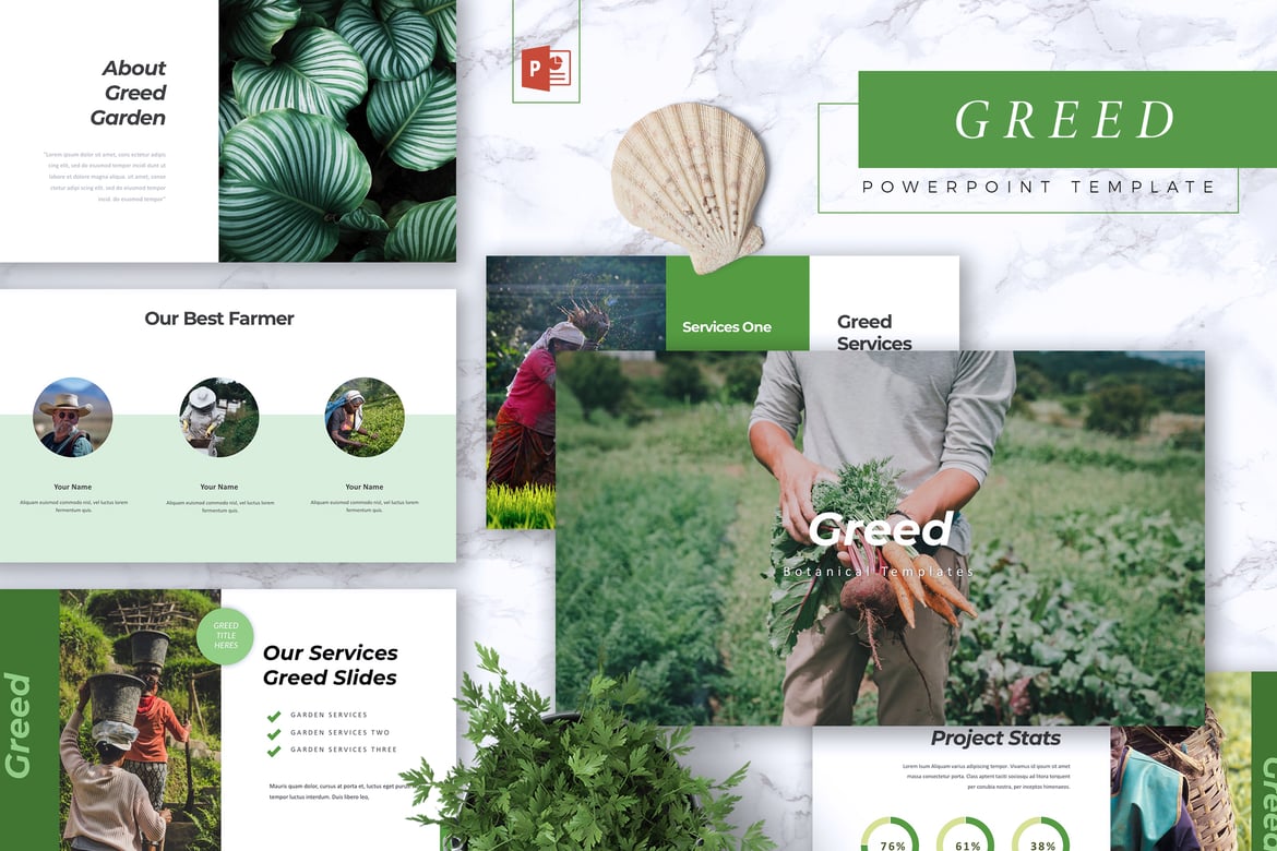 GREED - Template Presentasi Botani yang Menarik