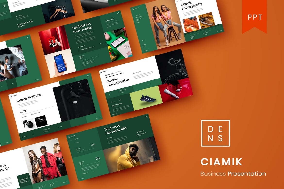Template Presentasi Korporat Hijau yang Modern (PowerPoint)