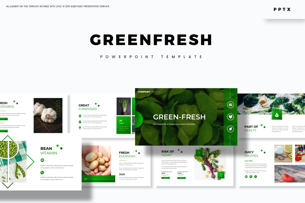 Template Powerpoint Green Fresh - Solusi Presentasi Modern