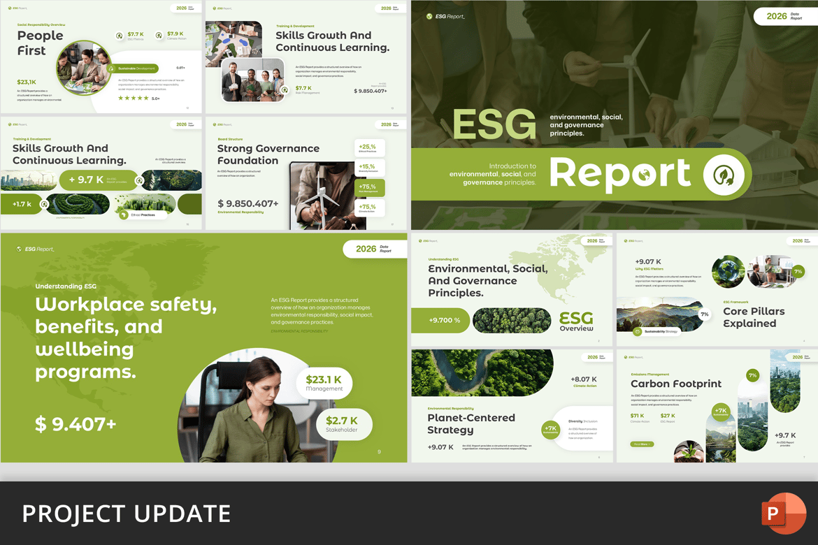 Template Presentasi ESG yang Menarik dan Profesional