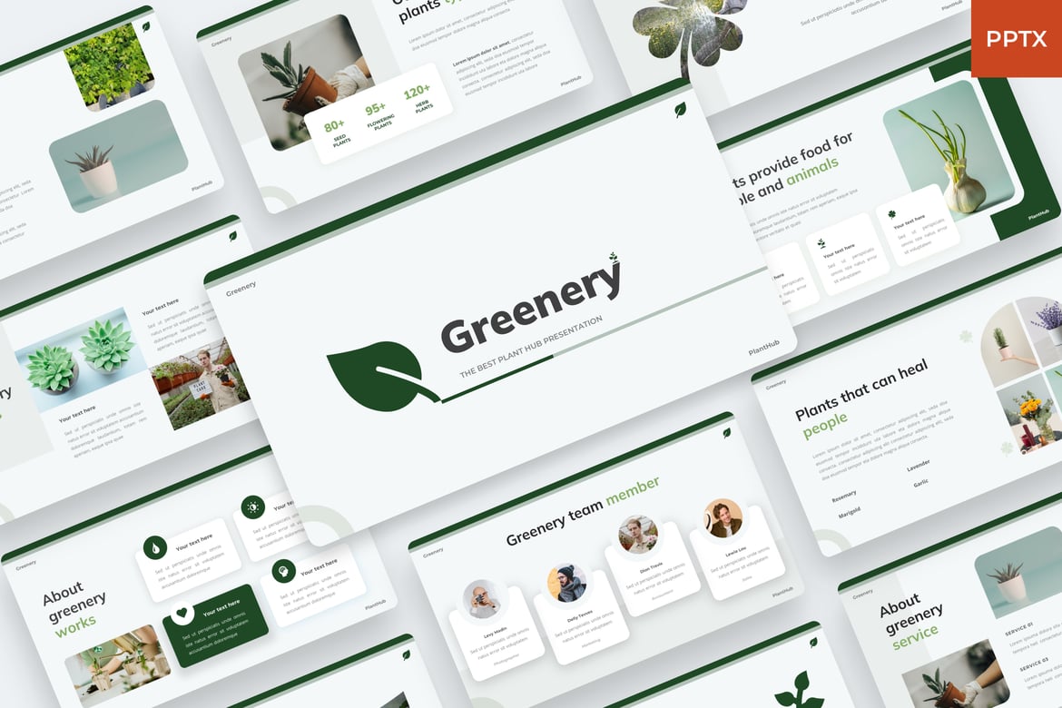 Template Presentasi Greenery: Kekuatan Alam dalam PowerPoint
