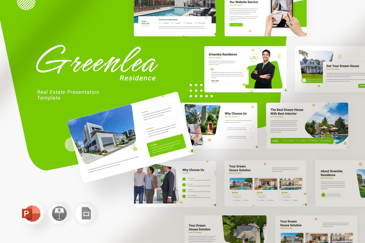 Template Powerpoint Greenlea Residence: Solusi Presentasi Kreatif dan Elegan