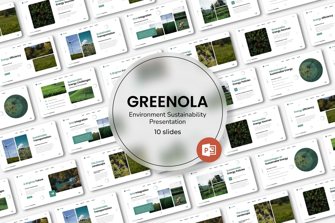 Greenola - Template PowerPoint Berbasis Keberlanjutan Lingkungan