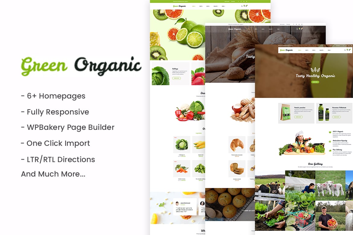 Tema WordPress GreenOrganic - Solusi Menarik untuk Toko Organik dan Bakery
