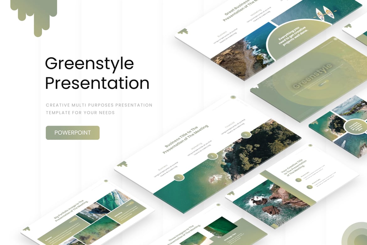 Template Powerpoint Greenstyle - Solusi Presentasi Menarik