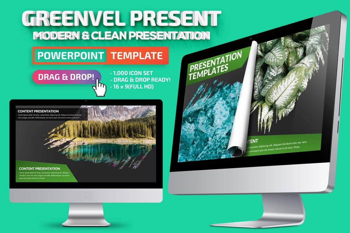 Template Presentasi Powerpoint Greenvel yang Menarik dan Profesional