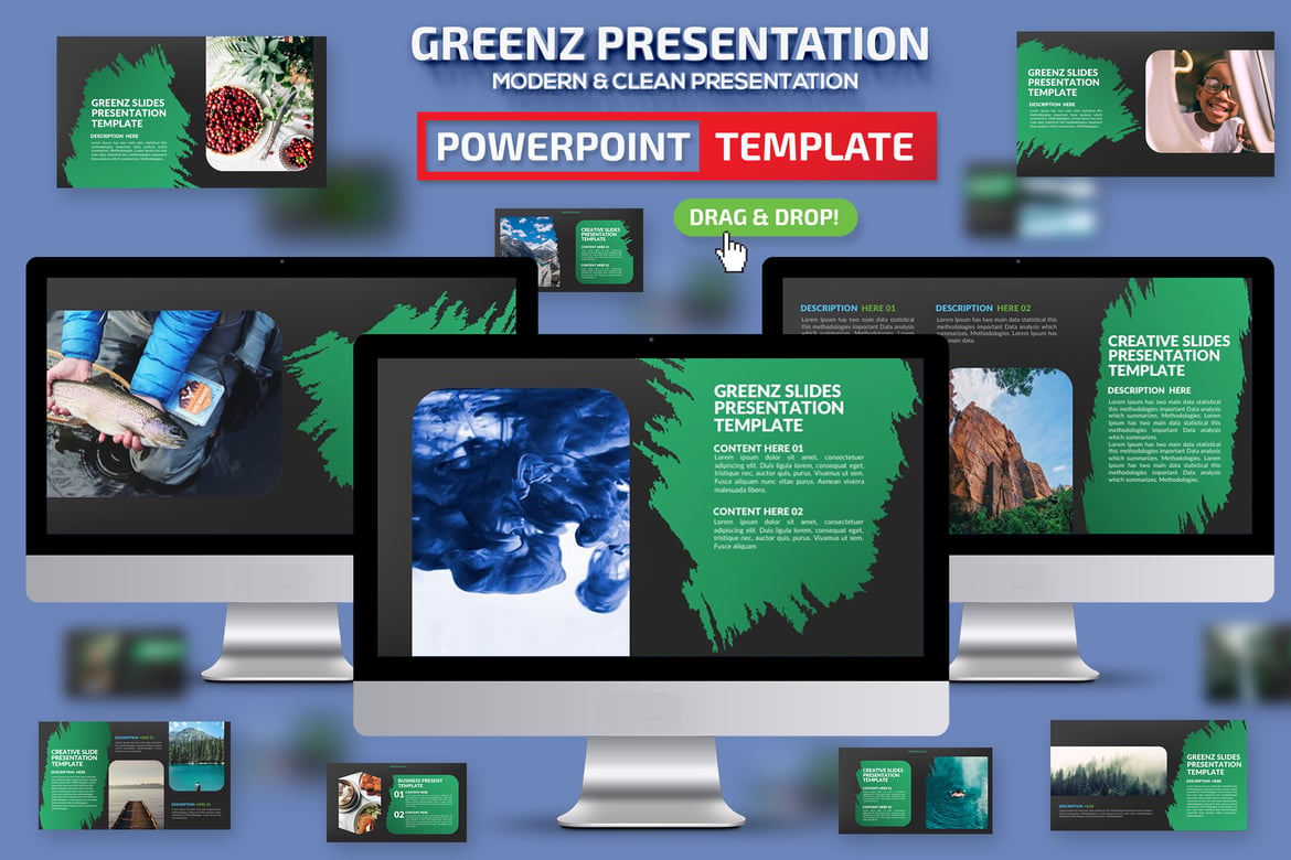 Template Presentasi Powerpoint Greenz yang Menarik dan Profesional