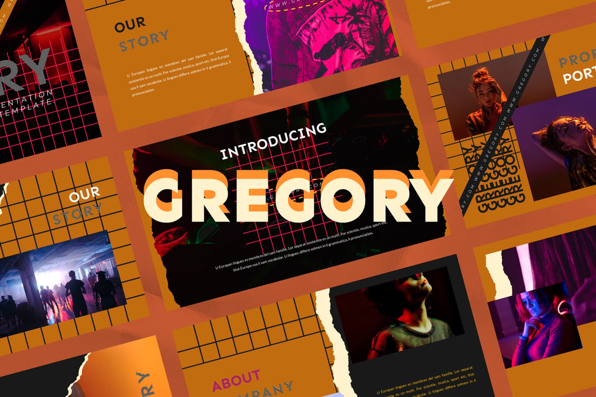 Template PowerPoint Gregory - 40 Slide Unik untuk Presentasi Menarik