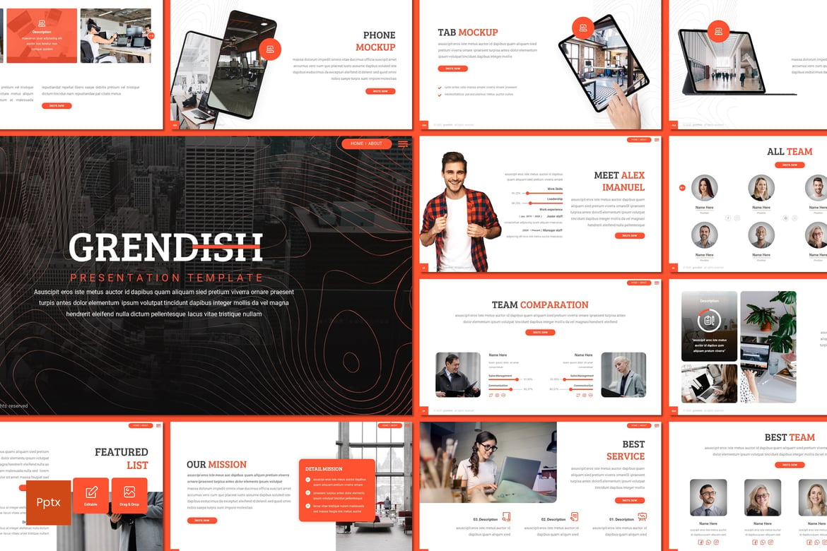 Grendish - Template Powerpoint Serbaguna untuk Presentasi Profesional