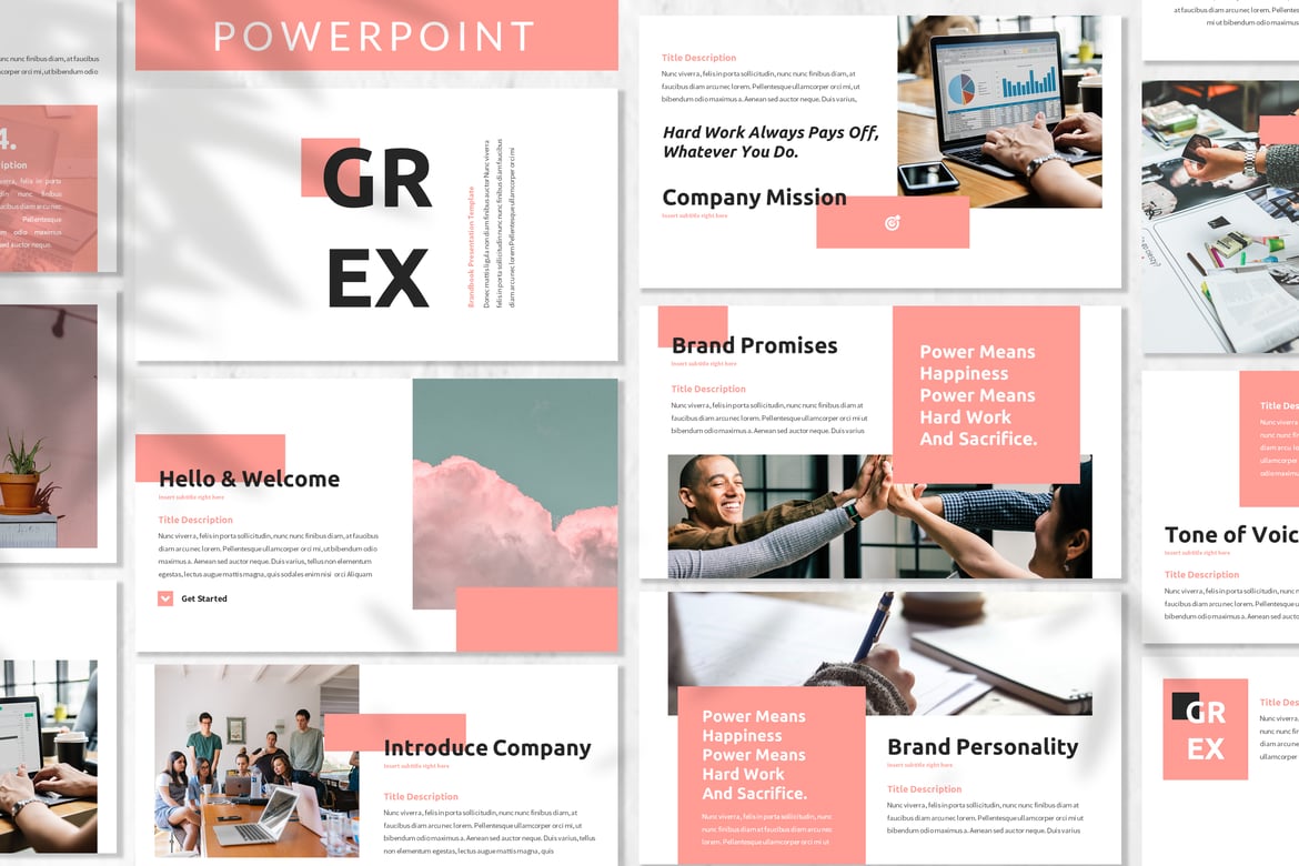 Template Powerpoint Profil Perusahaan Grex yang Menarik dan Profesional