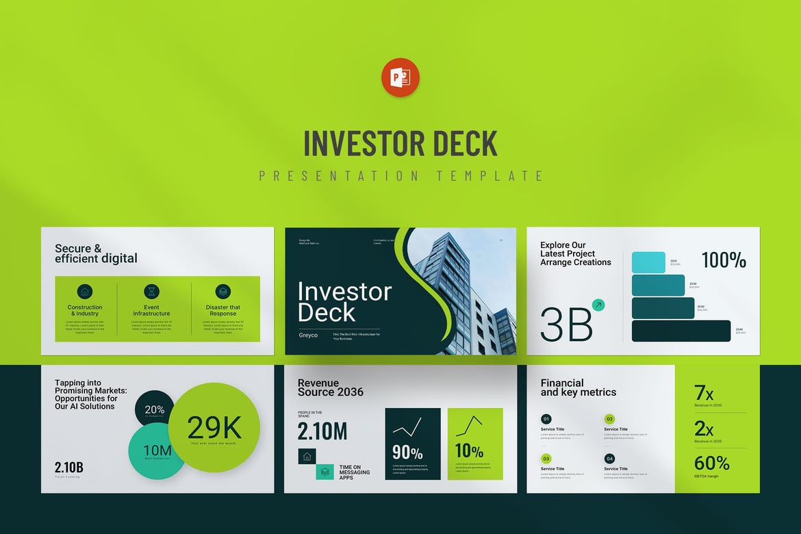Template Presentasi Investor Greyco yang Menarik dan Profesional